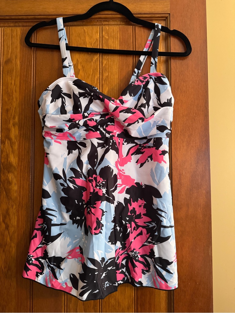Amazon Women Swim Bikini Tankini Top in Black, Pink, Light Blue, White